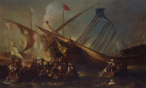 De Slag bij Lepanto; Een triomf van de Heilige Liga tegen de Ottomaanse vloot, geleid door Don Juan van Oostenrijk,